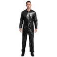thumbnail image 1 of Manyakai Combinaison Imperméable pour Homme, Col Rabattu, Manches Longues, Taille Élastique au Dos, Noir, m, 1 of 4