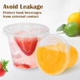 thumbnail image 2 of Lamosi 50 Pack 9 oz Clear Plastic Cups with Lids, Disposable Cups with Flat Lids No Hole, Disposable Snack Bowls, 2 of 9