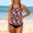 F Red, variant on Viluyesy Womens Tankini Swimsuits, Adjustable Strap Racerback Tops with Swim Brief Loose Prints Bathing Suits Blue S