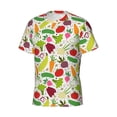 thumbnail image 5 of Qekee Cartoon Vegetables Classic Fit T-Shirt Men's Shirt Men's Tight Short Sleeves for Exercise, Running, Mountaineering - Cartoon Vegetables, 5 of 9