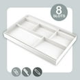 thumbnail image 4 of Acrimet Desk Drawer Organizer Tray with 8 compartments Bin Multi-Purpose for Desk Supplies and Accessories (Plastic) (White Color), 4 of 10