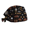 thumbnail image 4 of Gorro con estampado navideño de enfermera a la moda, gorro de tela a prueba de polvo absorbente para el sudor, protección para los oídos con soporte para el ocio, 3 piezas Wmkox8yii gf9897, 4 of 7