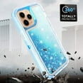 thumbnail image 3 of Case for iPhone 16 Pro,Military Grade 3 in 1 Hybrid Glitter Liquid Quicksand Moving Stars Sparkle Flowing Shockproof Protective Phone Case for iPhone 16 Pro ,6.3 inch(Blue), 3 of 10