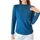 thumbnail image 4 of Ropa interior térmica para mujer, camiseta interior de cuello redondo de color liso, ropa interior térmica de terciopelo, pijama de poliéster para mujer, 4 of 4