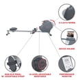 thumbnail image 4 of Sunny Health & Fitness Magnetic Rowing Machine Rower, 11lb (5kg) Flywheel and LCD Monitor with Tablet Holder - SF-RW5856, 4 of 6
