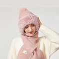 thumbnail image 4 of Bibifish One Piece Scarf Hats For Women Knitted Earmuffs Hats Soft Scarf Winter Thermal Scarf Hats Outdoor Activities Trendy Scarf Hats, 4 of 5