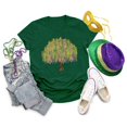 thumbnail image 4 of Outfmvch Chemises mardi gras pour Femmes Tenue mardi gras pour Femmes Chemises mardi gras pour Femmes Chemise mardi gras Manches Courtes Imprimée Col Rond Mode Décontractée Été T-Shirt Vert TG, 4 of 4