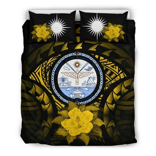 Juego de cama Hibiscus Amarillo Isla Marshall
