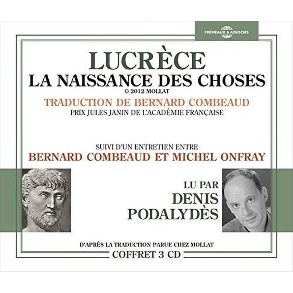 Michel Onfray - Lucrece la Naissance Des Choses Suivi D'un - Music & Performance - CD
