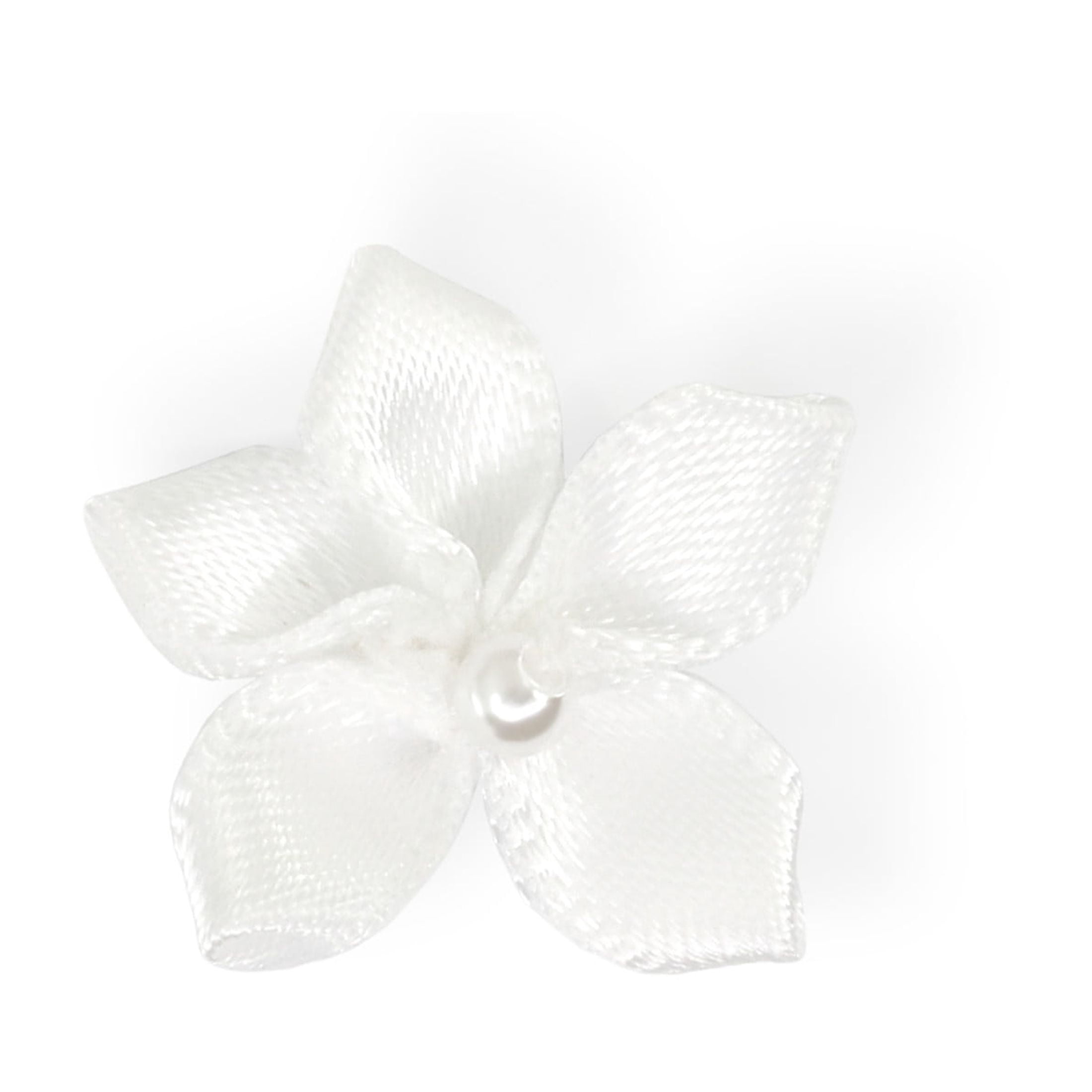 Hello Hobby Accessory 5 Petal Flowers, White, 20 piece