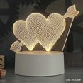 thumbnail image 1 of Lampe de Nuit Personnalisée à Préjection 3D pour la Saint-Valentin, Délicate pour Chambre-Week, 1 of 4