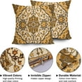 thumbnail image 6 of Vintage Bohemian Style Mustard Yellow Pillow Covers Set of 2 for Couch (20X20 Inch), 6 of 7