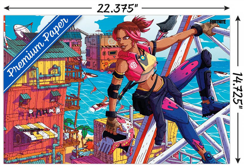 Fortnite - Ocean Rider Wall Poster, 14.725" x 22.375"