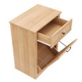 thumbnail image 2 of Tilt-Out Trash Can Cabinet, 10 Gallon Fluted Laundry Hamper Cabinet with Drawers, Wooden Hidden Garbage Can Cabinet w/Storage Basket, Free Standing for Kitchen & Living Room,Natural Oak, 2 of 8