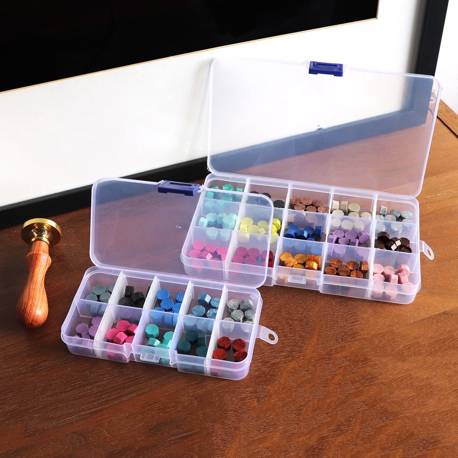 Yirtree 2/3 Layers Plastic Organizer Container Storage Box Adjustable Divider Removable Grid Compartment for Jewelry Beads Earring Tool Fishing Hook