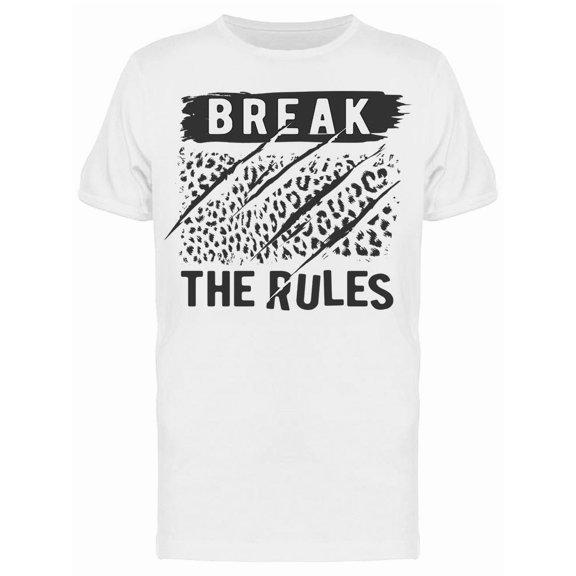 Break The Rules Slogan Claw Tee Men's -Image by Shutterstock