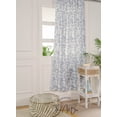 thumbnail image 4 of The Art Box Window Curtains, 35 x 108 in 2 Pcs Set, Tab Top Printed Panels Drapery for Bedroom, Cotton Curtain Panel Set, Home Decor Panel Drapes, Gray Leaf Printed, 4 of 6
