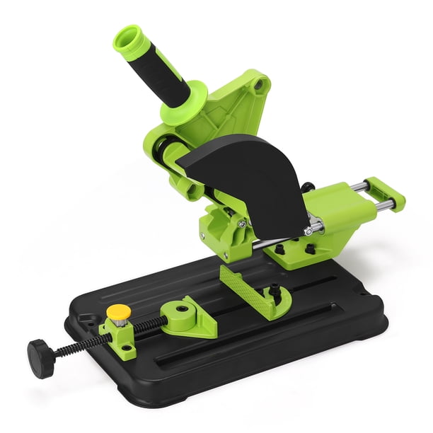 Soporte Universal para Esmeril Angular, Base Multifuncional con Brazo Extensible, Adaptador para Convertir Esmeril en Sierra de Mesa, Ideal para Esmeriles de 100/125 mm, Diseño Seguro y Práctico.