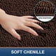 thumbnail image 3 of Alfombra de baño Smiry Luxury Chenille extrasuave y absorbente, color marrón, 120 x 60 cm, 3 of 9