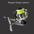 thumbnail image 4 of Ultra-Portable Mini Metal Fishing Reel with Linen Wheel Design - Lightweight Small Spinning Reel for Ice Fishing, Micro Jigging & Long Casting - Durable Compact Pen Rod Compatible Fishing Wheel, 4 of 5