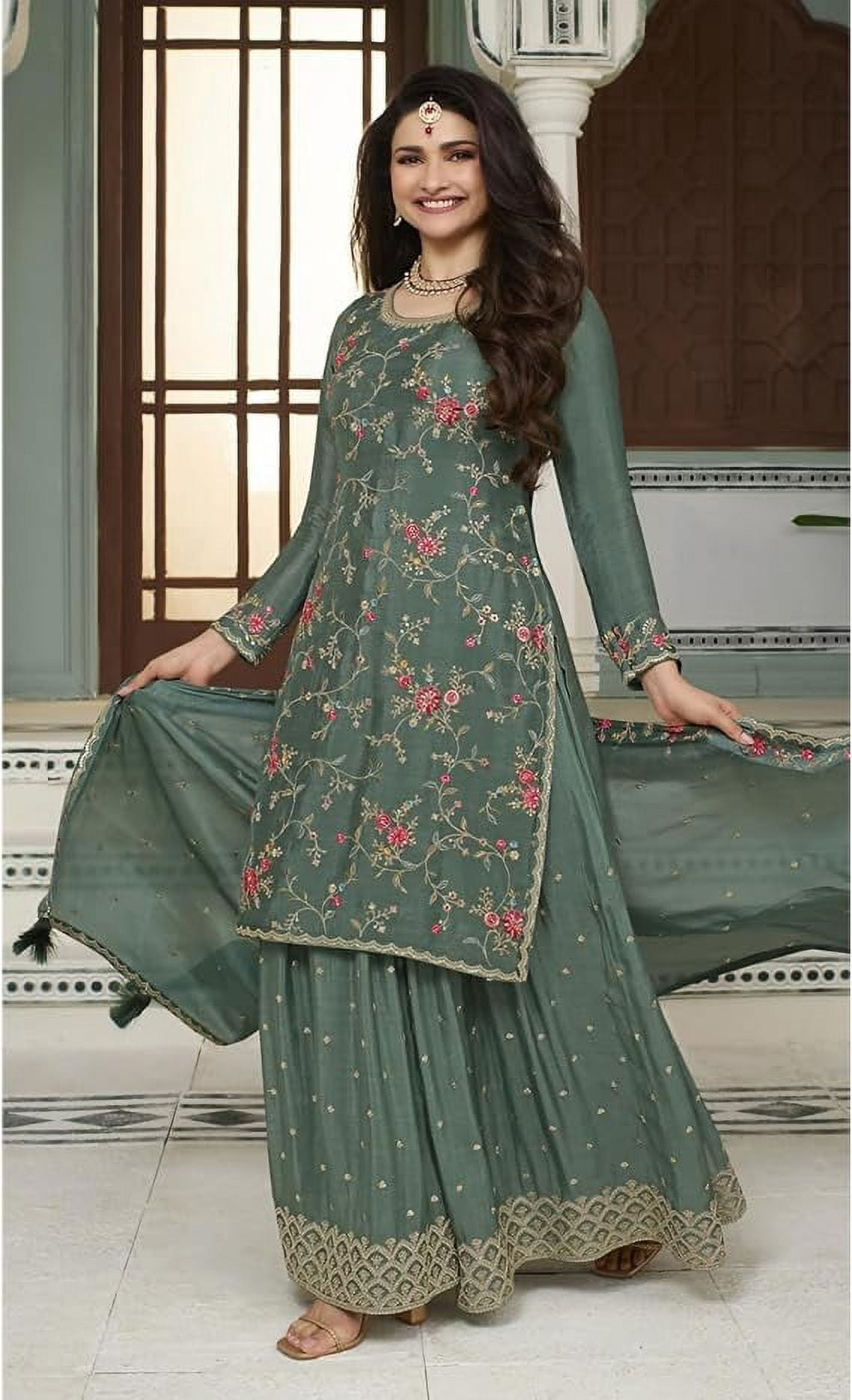ワンピース PAKISTANI SHALWAR SET L SIZE Mehndi Function Wear Indian Designer Shalwar Kameez Suits