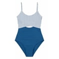 thumbnail image 4 of Huachaog Girls Swimsuits One Piece High Waist Adjustable Straps Removable Padded Cups and Youth Swimming Set,13-14 Y, 4 of 6