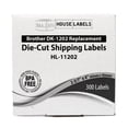 thumbnail image 6 of HOUSELABELS Compatible with DK-1202 Replacement Roll for Brother QL Label Printers; 300 Shipping Labels; 2-3/7" x 4" (62mm*100mm) - 13 Rolls, 6 of 7