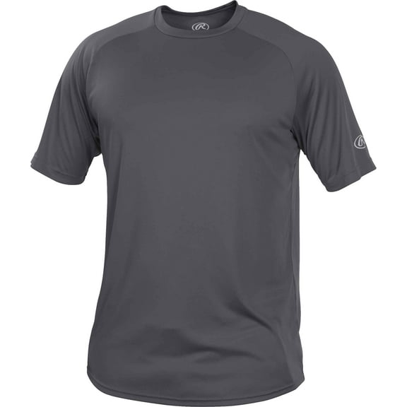 Rawlings Adult Crew Neck Tech Tee | Graphite | 2XL