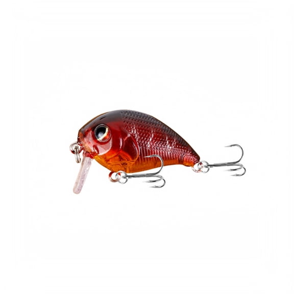 MInHoues Floating Crankbait Fishing Lure, 1.77" Hard Plastic Artificial Bait with Treble Hooks, Realistic Swimbait with Wobble Action for Bass, Freshwater Saltwater Tackle