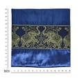 thumbnail image 5 of Blue Playful Elephant Pair Silk Throw Pillow Cushion Cover Set, 5 of 6