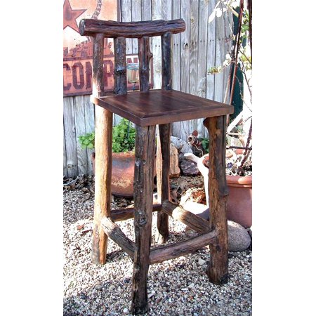 Rustic Outdoor Teak Bar Stool - 30 Inches High (Set of 2) - Walmart.com