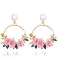 thumbnail image 4 of Pendientes Qarigey de flores vintage para novia regalo de joyería rosa, 4 of 6