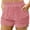 Pink, variant on Hueook Athletic Shorts for Women Bermuda Shorts Women Solid Pocket Shorts Casual Wear Work Out Shorts Pants Red 2X