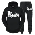 thumbnail image 2 of Nueva marca de moda para amantes de los perros, chándal para hombre "The Dogfather", divertida sudadera con capucha y pantalones con diseño de perro salchicha, conjuntos de dos piezas, ropa para hombr, 2 of 5