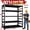With fence-80"Hx47.3"Wx18.1"D, variant on 63/72/80/87H Garage Shelving Heavy Duty Storage Shelves 3000LBS Adjustable 5/6Tier Metal Shelving Unit for Storage Rack Garage Storage Shelves Industrial Shelf Utility Rack, Storage Racks