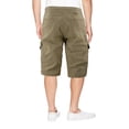 thumbnail image 2 of Men's Stretch Cotton Elastic Drawstring Waist Multi Pocket Casual Cargo Shorts (Khaki, 2XL), 2 of 3