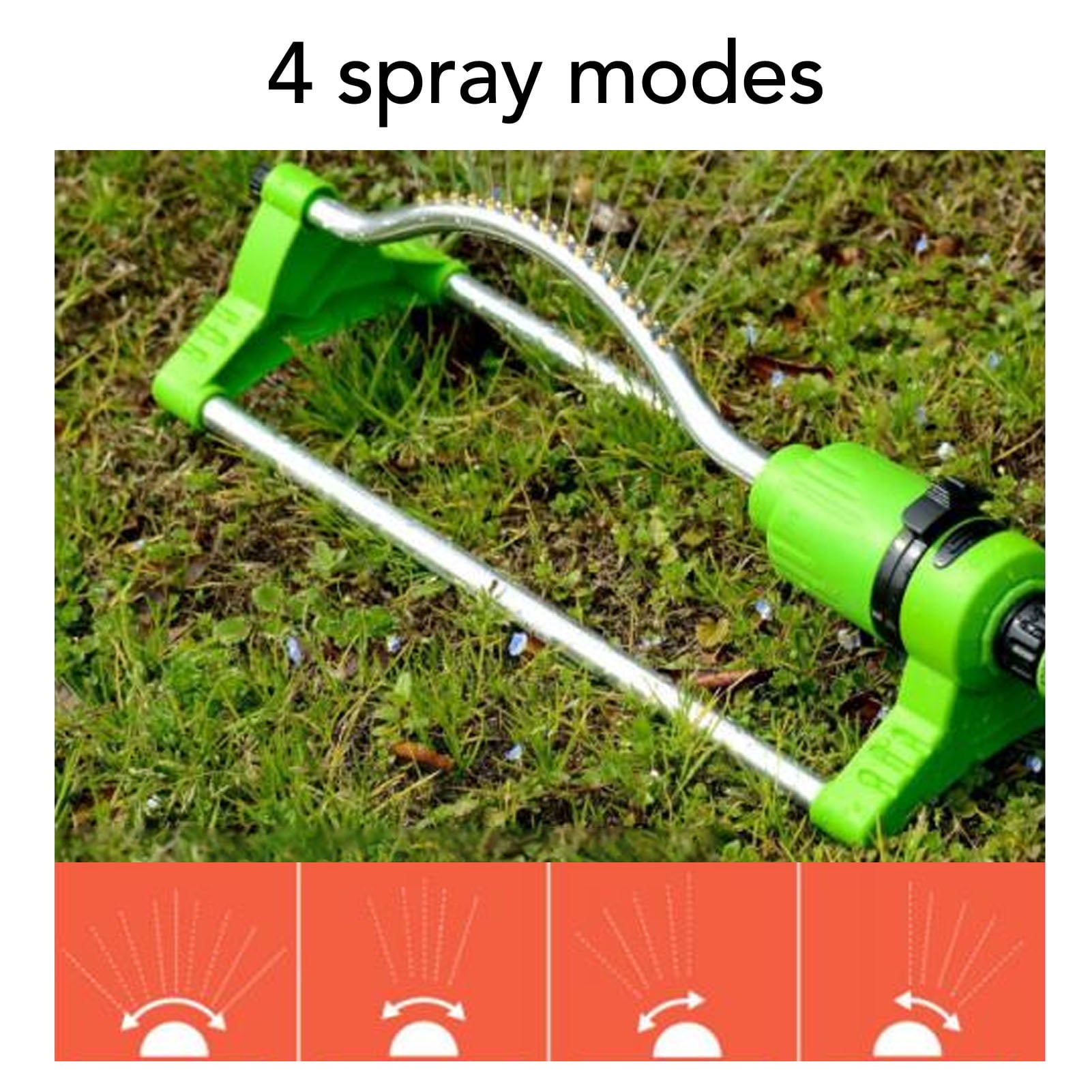 BIMZUC 17-Hole Adjustable Lawn Oscillating Sprinkler, Automatic Oscillating Water Sprinkler for Garden (18.1 inches / 46 cm)