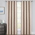 thumbnail image 1 of Pair Hilton Blackout Curtains Thermal Insulated Energy Saving Curtain Panels (Set of 2 Panels)- 108X84 - Taupe, 1 of 5