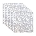 thumbnail image 1 of Uxcell 1 pulgada etiquetas de letras, 8 hojas de letras y números brillantes autoadhesivos de vinilo para escritura a mano, letras para buzones, scrapbooking, señales, botellas, manualidades, plata, 1 of 6