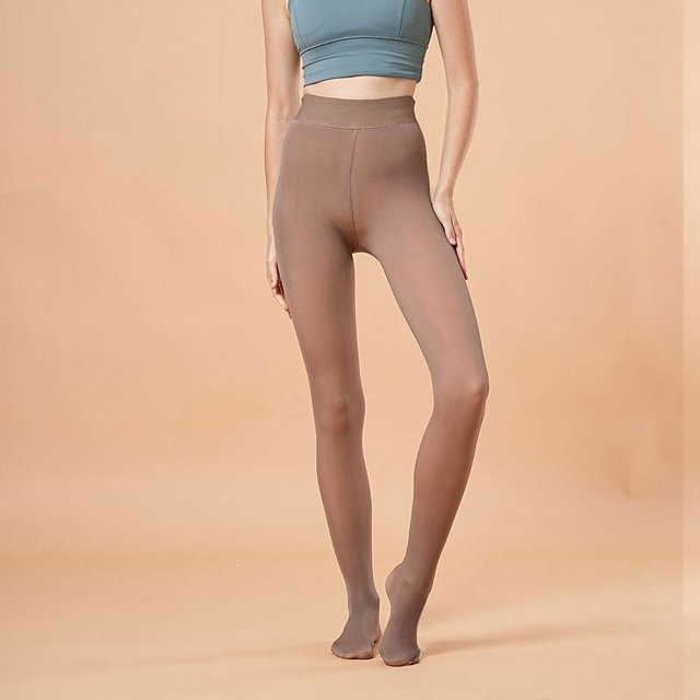 Medias térmicas para mujer, pantimedias translúcidas cálidas sexis de invierno, medias elásticas gruesas de lana sin costuras, pantalones térmicos de terciopelo para mujer