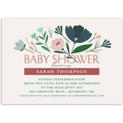 Floral Burst Baby Invitation
