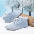 thumbnail image 2 of Winter Warm Running Barefoot Shoes Women Men Rubber Camping Sneakers Waterproof Non-Slip Breathable for Outdoor Walking (SKY BLUE,42), 2 of 7