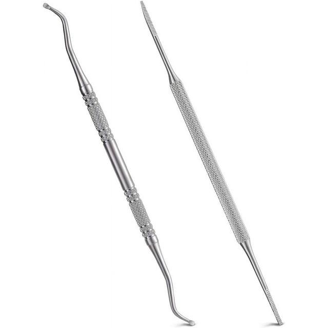 ORUYROP 2PCS Ingrown Toenail File and Lifter with Storage Case,100% Stainless Steel ingrown toenail Tool,Double Sided Professional Grade Nail Cleaner Tool