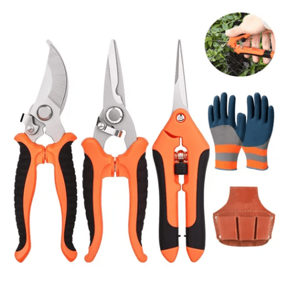 5 Piezas Xtellar Tijeras De Podar Jardin Podadoras Acero Inoxidable