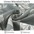 thumbnail image 5 of DriftAway Twyla Linen Blend Blackout Curtains for Bedroom Boho Floral Printed Thermal Insulated Grommet Top Lined Window Treatments for Living Room 2 Panels W52 x L84 Gray Beige, 5 of 8