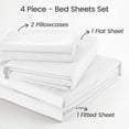 thumbnail image 6 of Sasttie King Size Sheets Set Brushed Microfiber, 4 Piece Sheet Set Upto 16 Inches Deep Pocket Bedding Sheets & Pillowcases - White, 6 of 9