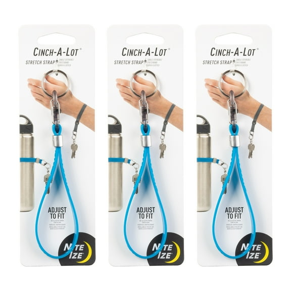 Nite Ize Cinch-A-Lot Stretch Strap - Blue - 3 Count (3 Pack)