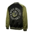 thumbnail image 2 of Men's Mitchell & Ness Olive/Black Memphis Grizzlies Clutch Satin Raglan Full-Snap Jacket, 2 of 5