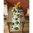 thumbnail image 7 of Table Runner Dresser Scarf 13 x 90 Inch Sage Green Blocks Modern Art Yellow Line Decor Table Runners Non-Slip Heat Resistant Kitchen Dining Table Decor for Indoor Outdoor Home Party Decoration, 7 of 7