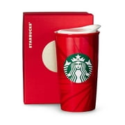 Starbucks Double Wall Traveler - Red Holiday Cup, 12 oz Mug With Gift Box